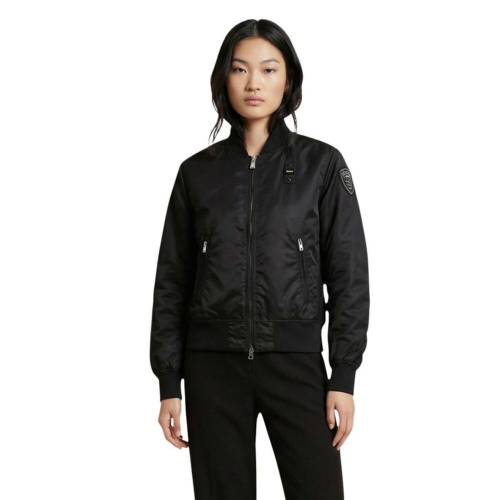 Blauer Black Polyamide Women's Bomber